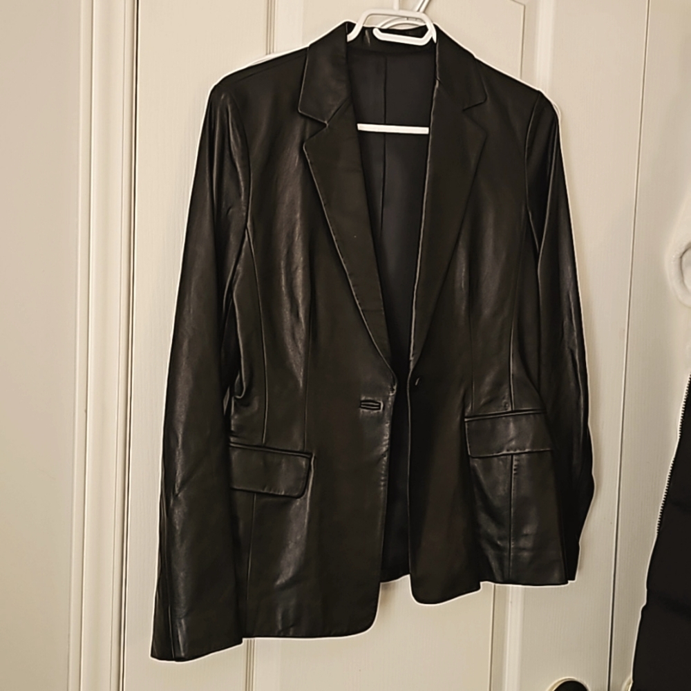 Leather blazer